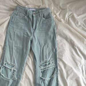 Vans Light Blue Distressed Boyfriend Jeans